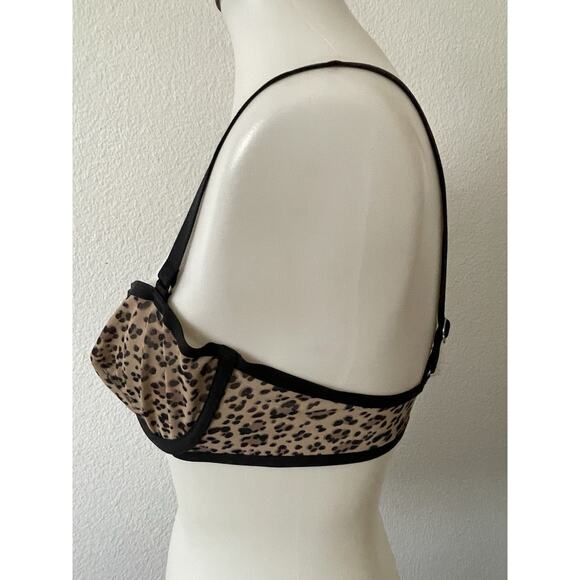Cuup Lingerie Bra Balconette Semi Sheer Animal Print Intimates - Picture 5 of 10